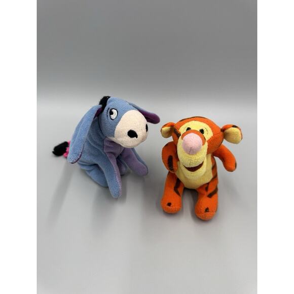 Disney Eeyore & Tigger Plush Rattles 5-6” Stuffed Animals No Tag - Picture 1 of 9